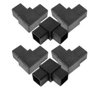 SUPVOX 6 Pièces Connecteur à Angle Droit en Plastique Polypropylène Noir, Joint d'angle de Tube Léger et Robuste pour Assemblage DIY Intérieur, Design Intuitif à Deux Voies