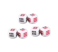 SUPVOX 6 pièces Dés de Divination Ba Gua Acrylique Compact et Dés à Faces Stables pour Jeux et Prédictions Accessoires Portables pour Maison Fête et Bureau