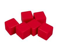 SUPVOX 6 Pièces dés Vierges dés de Jeu dés en Plastique Cubes d'histoire Éducation du bricol Kit de Jeu de société à Faire soi-même Cube d'histoire Dés polyédrique Acrylique Rouge