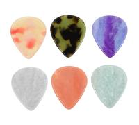 SUPVOX 6 Pièces Guitar Picks Resin For Acoustic Electric Bass Guitars Lightweight Durable Plectrums With Smooth Finish And Vibrant Colors For Fast Picking And Comfortable Play