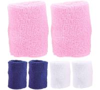 SUPVOX 6 pièces Lot de Bracelets de Poignet pour Garçon Fille Éponge Absorbant Bandeaux de Sport Respirants et Élastiques pour Running Basketball et Fitness Adolescents Protection