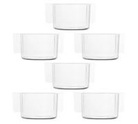 SUPVOX 6 Pièces Nourrisseurs pour Oiseaux Récipients Semi Circulaires Transparente pour Cage à Oiseaux Accessoires Pratiques pour Perroquets Pigeons