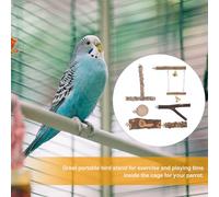 SUPVOX 6 pièces Perchoirs Suspendus pour Perroquets Accessoires Naturels pour Cage à Oiseaux Jouets à Mâcher pour Perruches Support Stable et