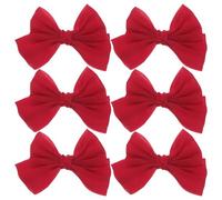 SUPVOX 6 Pièces Petits Nœuds Rouges pour Cheveux Barrettes pour Tout-petits Petites Barrettes à Nœud Rouge Accessoires pour Cheveux de Filles pour Petites Filles