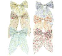SUPVOX 6 Pièces pince à cheveux accessoires de cheveux arcs de cheveux accessoires de cheveux mignons bandes cheveux d'arc Extraits pinces à cheveux filles barrette de cheveux Polyester