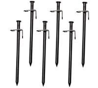 SUPVOX 6 pièces Piquets de Tente Acier Piquets de Camping Robustes et Durables Supports de Tente Résistants Au Vent pour Usage Extérieur