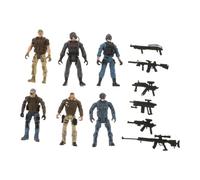 SUPVOX 6 pièces Soldat Articulé Figurines Militaires Miniatures Forces Spéciales Modèles Mobiles pour Jeu Imagination et Collection Set Compact pour Garçons