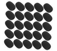 SUPVOX 60 Pièces Lot de Mini Bonnettes Mousse pour Micro Noir Protection Anti-bruit Résistance et Durabilité pour Microphones Lapel et Casque