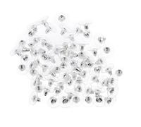SUPVOX 600 Fermoirs de Boucles D’Oreilles en Caoutchouc 2 Couleurs Argenté et Doré Coussinets pour Boucles D’Oreilles DIY Accessoires pour Création de Bijoux Pack 2 X 300 Pièces