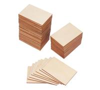 SUPVOX 60Pcs Plaques En Bois Rectangulaires 7.6x5.1cm, Accessoires De Bricolage Pour DéCoration, Projets Artistiques, Pyrogravure, IdéAl Pour NoëL, Mariage, Anniversaire