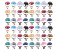 SUPVOX 60pièces Boules Étoiles Verre Remplies Paillettes Breloques Simples Pendentifs Suspendre faire Soi-même