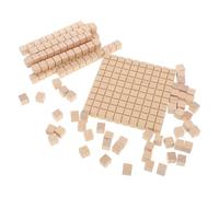 SUPVOX 61 pièces Cubes Bois pour Mathématiques Éducatives Matériel Didactique Décimal Cubes de Comptage pour Modèle Apprentissage Interactif pour École Primaire