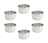 SUPVOX 6pcs Coupelles en Acier Inoxydable 80ml Argenté Résistantes la Chaleur Acides pour Restaurants et Maison, Bols à Sauce pour Apéritifs et Plats Savoureux