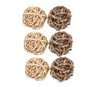 SUPVOX 6pièces Balle à Mâcher pour Chinchillas Jouet pour Lapin Intérieur Accessoire de Jeu pour Petit Animal Mordre et Mâcher