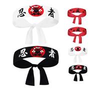 SUPVOX 6pièces Bandes Japonaises De Karaté Accessoires De Chef Bandeaux Pour Hommes Et Décoration Pour Fêtes De Karaté Lot De Bandeaux Uniques