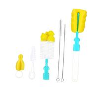 SUPVOX 6pièces Brosse pour Biberon et Paille Ensemble de Nettoyage Multifonction Goupillon pour Éponge et Embout de Nettoyage Couleur Aléatoire