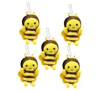 SUPVOX 6pièces Porte-clés Abeille Peluche Anime Jouets Marionnette Abeille Breloque Bourdon Décoration Sacs à Dos Fête Garçon Fille