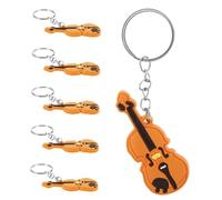 SUPVOX 6pièces Porte-clés Violon Suspendu Pendentif Clé Musical Élégant Décoration Suspendue Pour Sac Et Clé