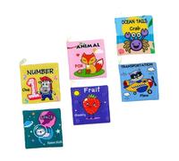SUPVOX 6pièces Tissu Pour Bébés Avec Thème Animaux Et Fruits Lot De Éducatifs Tissu Pour Reconnaissance