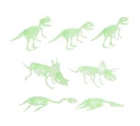 SUPVOX 7 Pièces Jouets Squelettes De Dinosaure Lumineux Scie Sauteuse Mini-Dinosaure Brillant Modèle Réaliste des Dinosaures Modèles De Dinosaures Modèle De Dinosaure Réaliste Vert PVC