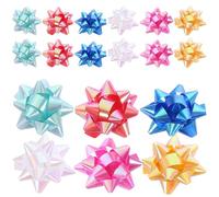 SUPVOX 70 Pièces Nœuds de Noël en Plastique Étoile 2 Pouces | Forme Instantanée, Usage Répété, pour Paquet Présents et Bouteilles, Coffret de 2 Pouces Couleur Aléatoire