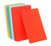 SUPVOX 72 Cartes en Plastique Vierges Imperméables 8,6 X 5,3 Cm - 6 Couleurs Assorties - Compatibles Imprimantes Jet D’encre et Laser - Cartes Recto Verso pour Badges,