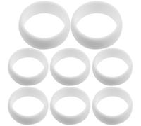 SUPVOX 8 Pièces Anneaux en Silicone, Souples, Noir, Design Simple | Surface Lisse, Protège L’alliance, Limite les Marques, Usage Activités Sportives, Lot Discret Couleur Aléatoire