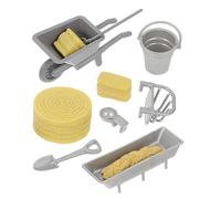SUPVOX 8 pièces Farm Accessories Playset Miniature Toy for Table Dollhouse Lightweight Portable Farm Tool Set for