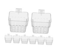 SUPVOX 8 Pièces Hydroponic Plant Baskets for Fish Tank Transparent Wall-Mounted Aquarium Planters Hanging Aquatic Plant Holders for Water Cultivation and Decoration