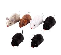SUPVOX 8 pièces Jouets Souris Remonter Peluche pour Chat Modèle Réaliste à Remonter sans Pile Interactif Rat Mécanique Accessoires Ludiques pour Animaux Couleur Couleur Aléatoire