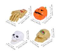 SUPVOX 8 pièces Lot de Jouets à Remonter Halloween Plastique Fantômes Crânes Momies et Effrayantes Jouets Sautillants pour Fêtes et Décorations