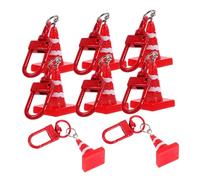 SUPVOX 8 pièces Lot de Porte Clés Pendentifs Cône de Signalisation Rouge Accessoires Suspendus pour Sac Clés et Téléphone Décor Original et Portable