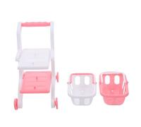 SUPVOX 8 Pièces Mini Children's Shopping Cart Toy Double Layer Supermarket Trolley with Smooth Rolling Wheels for Pretend Play and Role-Playing Activities