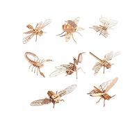SUPVOX 8 pièces Puzzle Bois Insectes à Modèle Éducatif DIY Montessori pour Garçon Fille de Figurines Simples à Assembler Activité Parent Garçon Fille