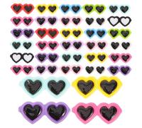 SUPVOX 80pcs Breloques Lunettes de Soleil en Résine Mini pour Accessoires Diy, Ornement Délicat et Résistant, pour Fête Projets Textiles Maison Couleur Aléatoire