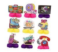 SUPVOX 9 pièces Centres de Table Nid Abeille Rétro Décorations Fête Anniversaire pour Ambiance Disco et Thème Party Favors