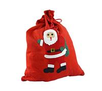 SUPVOX À Cordon en Tissu Non Tissé 50X70cm - Sacs De Poupée De Noël avec Cordon Petit en Toile De Jute Bonbons Biscuits Pochette Sucrée pour Noël