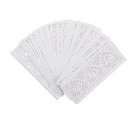 SUPVOX Abat-jour Cœur Creux en Papier Irisé Blanc Glacé 50 Pcs pour Bougies Chauffe-plat LED Décoration Pratique Photophore Fête Table Salon