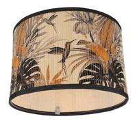 SUPVOX Abat-jour en Bambou Imprimé Style Européen, Abat-jour Décoratif Suspendre, Abat-jour de Rechange Naturel, Accessoires pour Lampes Suspendues, pour Décor Vintage Maison et Chambres