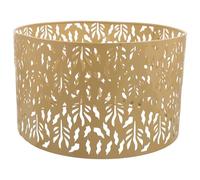 SUPVOX Abat-jour en Métal Perforé 25 Cm Jaune Motif Feuilles D’herbe D’eau, Compatible E27 E14, Abat-jour de Rechange pour Lampe de Bureau, Lampe de Table et Lampadaire D’intérieur