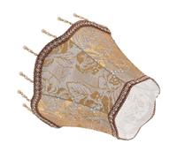 SUPVOX Abat-jour Européen en Tissu avec Pompons Décoratifs, 25 Cm, Abat-jour Cylindrique pour Lampe de Chevet, Lampadaire ou Lampe de Table, Style Vintage Floral, Abat-jour pour Salon