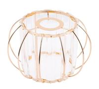 SUPVOX Abat-jour Suspendu en Verre Cristal Doré E27, Cage de Protection pour Ampoule, Plafonnier Décoratif pour Salon, Salle à Manger Cuisine, Éclairage Intérieur Élégant