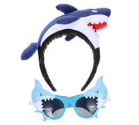 SUPVOX Accessoires de Déguisement Requin 2 Pièces Serrage-Tête et Lunettes pour Fêtes Thème Océan et Présents d'Invités