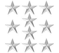 SUPVOX Accessoires de Marquage D'étoile à Cinq Branches en Fer Argenté, Moule 3D 10pcs, Finition Soignée, Facile à Nettoyer pour Création DIY en Relief