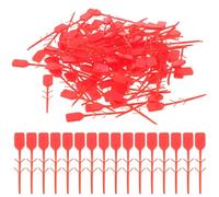 SUPVOX Accessoires Fiables Scellés de Sécurité pour Sécurité Incendie 100 Pièces en Plastique Rouge, Épingles de Sûreté Splashproof Identification Claire pour Extincteurs