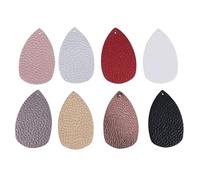 SUPVOX Accessoires Mode Style Classique Trou pour Filles et Femmes pour DIY 20 Pièces Boucles D'oreilles Goutte D'eau en Cuir Artificiel Fête de Noël Couleur Aléatoire