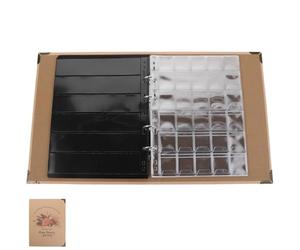 SUPVOX Album Rigide pour Pièces de Monnaie et Timbres, Classeur de Collection 150 Pièces 300 Timbres, Format 29,9 X 24 X 4 Cm, Pages Anti-rayures, Couverture Protectrice Solide,