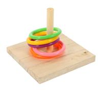 SUPVOX Anneau Bois pour Perroquet Éducatif et Interactif Anneaux Colorés Jeu Adresse pour Calopsittes et Conures Couleur Aléatoire Couleur Aléatoire