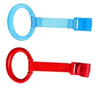 SUPVOX Anneau de Traction pour Bébé 2Pcs Accessoire de Support d'Aide Marche Conception Coloré pour Berceau et Parc Apprentissage et Développement