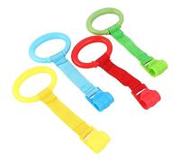 SUPVOX Anneaux De Traction Pour Bébé Et Lit, 4 Pièces Colorées, Accessoires Légers Pour Apprentissage Debout, Matériau Sûr, Adaptés Aux Berceaux Et Poussettes, Jeu Éducatif Infantile